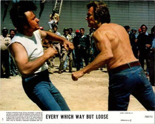 Every Which Way But Loose 1978 original 8x10 lobby card Clint Eastwood fight