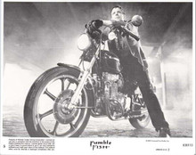 Rumble Fish 1983 original 8x10 lobby card Mickey Rourke on Kawasaki motorbike