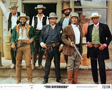 The Revengers 1972 8x10 lobby card William Holden Ernest Borgnine and cast pose