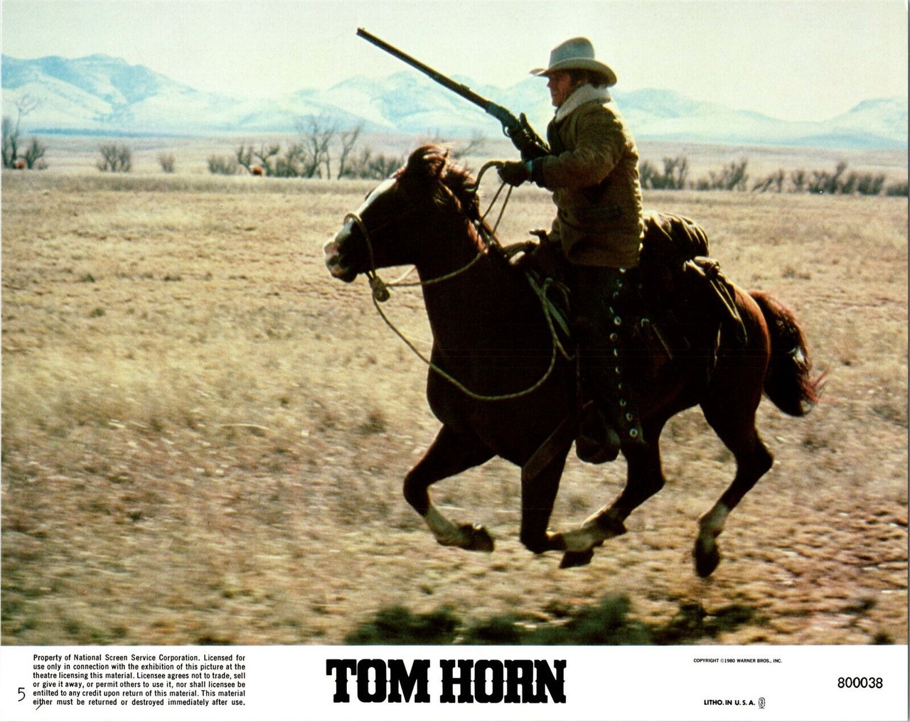 Tom Horn 1980 original 8x10 inch lobby card Steve McQueen