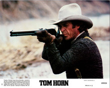 Torm Horn 1980 original 8x10 inch lobby card Steve McQueen aims rifle