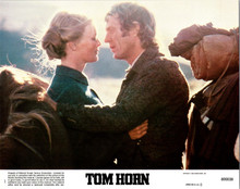 Tom Horn original 8x10 inch lobby card Steve McQueen Linda Evans about to kiss