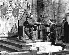 Becket Peter O'Toole on throne greets Richard Burton 8x10 inch photo