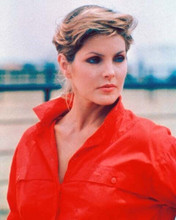 Priscilla Presley in red shirt as Jenna Wade from Dallas 8x10 inch photo