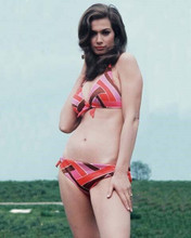 Valerie Leon Bond girl & Carry On star in her bikini 1960's era 8x10 inch photo