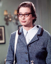 Valerie Leon wearing glasses & ugly coat 1973 Carry On Girls 8x10 inch photo