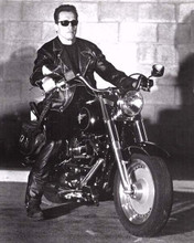 Arnold Schwarzenegger on Triumph motorbike Terminator 2 8x10 inch photo