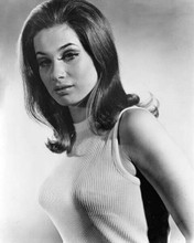 Valerie Leon 1960's glamour portrait in sleeveless vest 8x10 inch photo