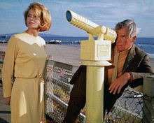 Point Blank Lee Marvin Angie Dickinson look thru telescope on beach 8x10 photo