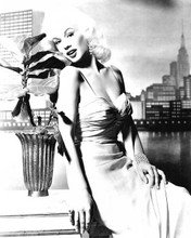 Mamie Van Doren glamour pose in low cut dress 8x10 inch photo