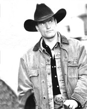 Woody Harrelson on horseback in western wear 1994 The Cowboy Way 8x10 photo