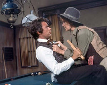 The Apple Dumpling Gang 1975 Susan Clark Bill Bixby on pool table 8x10 photo