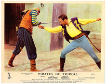 Pirates of Tripoli 1955 Paul Henreid in sword fighting scene 8x10 inch photo