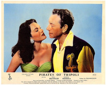 Pirates of Tripoli 1955 Patricia Medina about to kiss Paul Henreid 8x10 photo