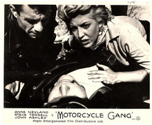 Motorcycle Gang 1957 Anne Neyland helps injured Steve Terrell 8x10 photo