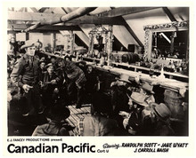Canadian Pacific 1949 Randolph Scott and cowboys in saloon bar 8x10 inch photo