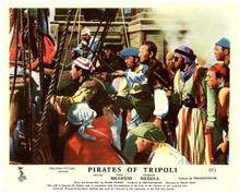 Pirates of Tripoli 1955 Paul Henreid and his men onboard ship 8x10 inch photo