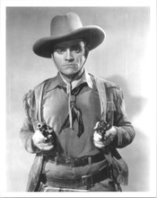 James Cagney 1939 The Oklahoma Kid western pointing two guns 8x10 inch photo