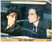 Day For Night Jacqueline Bisset wearing cap Jean-Pierre Leaud in car 8x10 photo