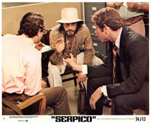 Serpico 1973 Al Pacino and Tony Roberts in police squad room 8x10 inch photo