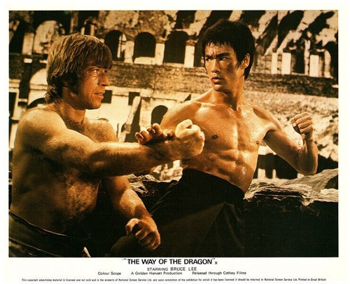 Bruce Lee And Chuck Norris Real Fight The Way of the Dragon 1972 Bruce Lee fights Chuck Norris 8x10 inch