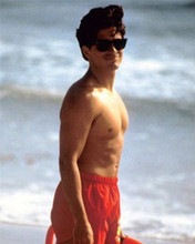 Robby Benson in swimtrunks lifeguard on beach 1985 California Girls 8x10 photo