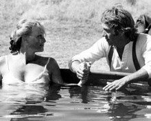 Tom Horn 1980 Linda Evans takes a bath in tub Steve McQueen by side 8x10 photo