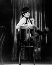 Liza Minnelli iconic pose seated on chair on stage 1972 Cabaret 8x10 inch photo