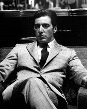 Al Pacino in silk suit in chair iconic pose The Godfather Part II 8x10 photo