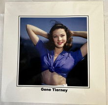 Gene Tierney 1940's era glamour portrait bare midriff 12x12 inch square photo