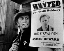 Posse 1975 Kirk Douglas poses next to Bruce Dern wanted poster 8x10 inch photo