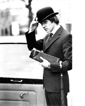 Malcolm McDowall in suit and bowler hat 1973 Oh Lucky Man 8x10 inch photo