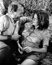 Dulcima 1971 Carol White has fun in the hay with John Mills 8x10 inch photo