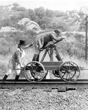 Fancy Pants 1950 Lucille Ball pushes Bob Hope on handcar 8x10 inch photo