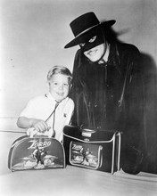 Zorro 1957 TV Guy Williams publicizes Zorro briefcase with fan 8x10 photo