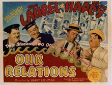 Our Relations Stan Laurel and Oliver Hardy 11x14 inch movie poster