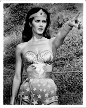 lynda Carter points her arm outstretched as TV's Wonder Woman 8x10 inch photo