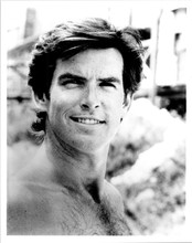 Pierce Brosnan beefcake bare chested as Remington Steele 8x10 inch photo