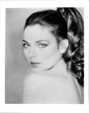 Kim, Cattrall glamour pose looking over bare shoulder 1980's era 8x10 inch photo