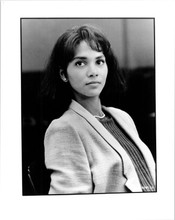 Halle Berry young portrait in business suit and pear necklace 8x10 inch photo