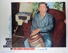 James Dean Story 11x14 inch movie poster Dean plays bongos smoking cigarette
