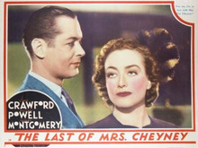 The Last of Mrs Cheyney Joan Crawford Robert Montgomery 11x14 inch movie poster
