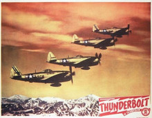 Thunderbolt P-47 fighters fly in formation 11x14 inch movie poster