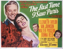 The Last Time I Saw Paris Elizabeth Taylor Van Johnson 11x14 inch movie poster
