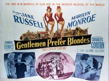 Gentlemen Prefer Blondes Jane Russell Marilyn Monroe 11x14 inch poster