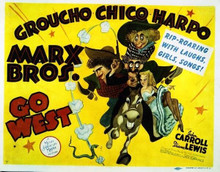Marx Bros Go West Groucho Chico Harpo 11x14 inch movie poster