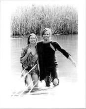 Logan's Run Jenny Agutter & Michael York smile posing in river 8x10 inch photo