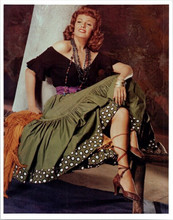 Rita Hayworth striking glamour pose in gypsy style outfit 1940's era 8x10 photo