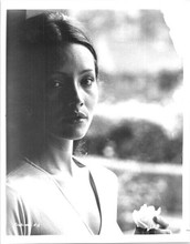 Barbara Carrera rare 1970's original 8x10 photo fashion shoot holding rose