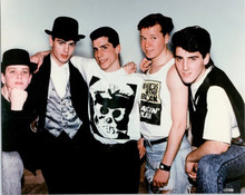 New Kids on The Block the guys line-up aat press call 1980's 8x10 inch photo